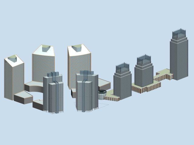 Urban planning – commercial buildings 139 3D Model