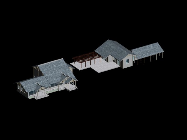 Urban architecture – school office villas 42 3D Model