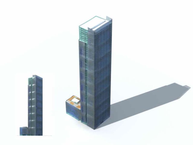 City – multi-storey commercial office building 175 3D Model