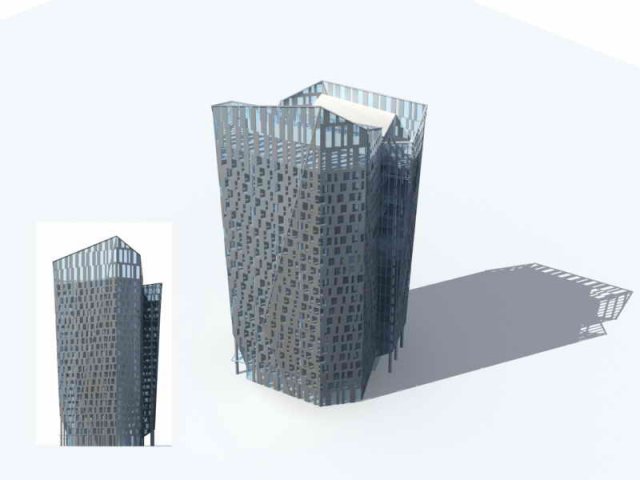 City – multi-storey commercial office building 149 3D Model