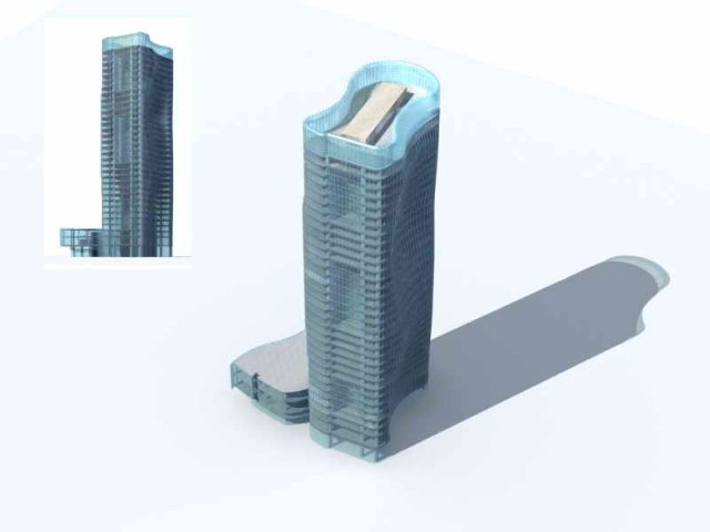 City – multi-storey commercial office building 133 3D Model