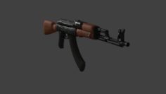 Kalashnikov rifle ready 3D Model