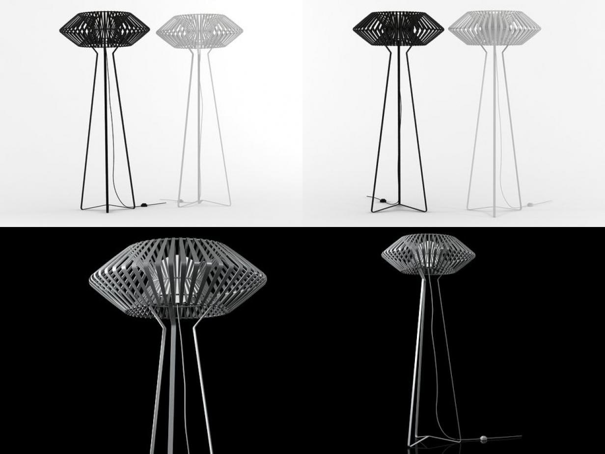 V floor lamp 3D Model
