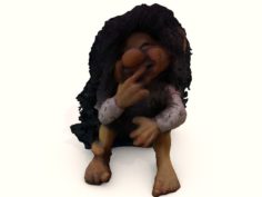 Troll Doll Sitting (Photoscan) 3D Model