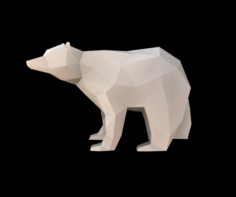 Low Poly Bear 3D Model