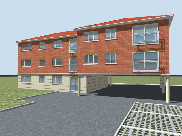 Urban architecture – school office villas 16 3D Model