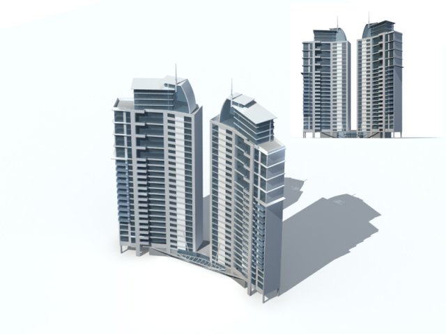 City – high-rise office 341 3D Model