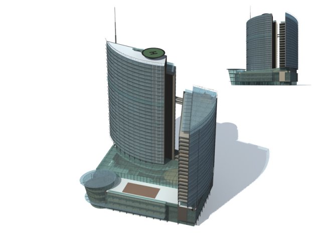 City – high-rise office 6 3D Model