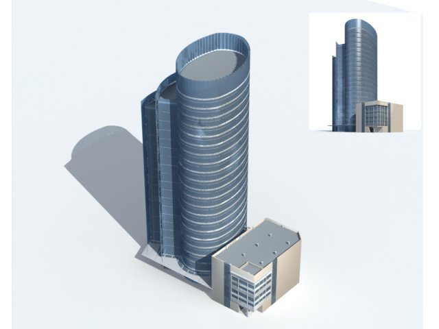 City – high-rise office 321 3D Model