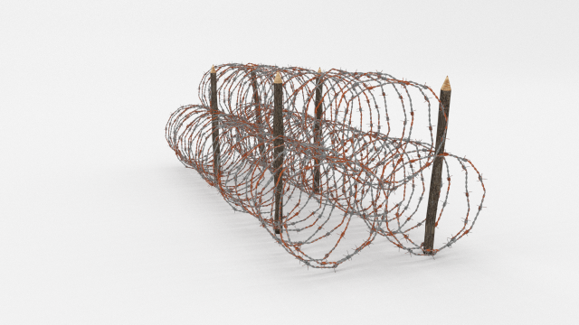 Barb Wire Obstacle 14 3D Model