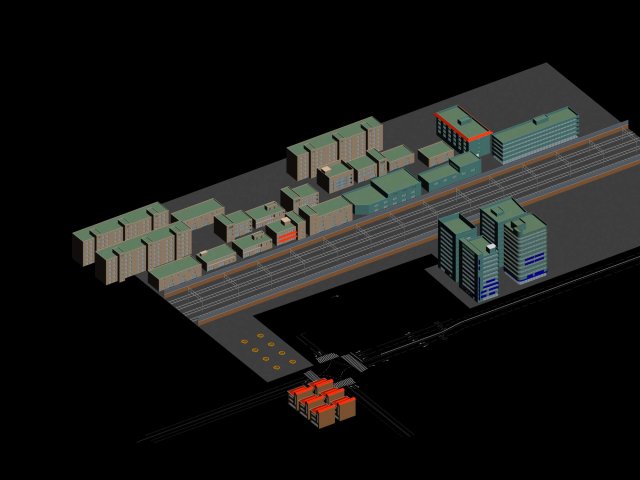 Urban planning – commercial buildings 59 3D Model