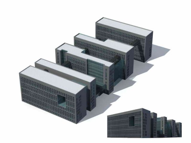 City – multi-storey commercial office building 181 3D Model