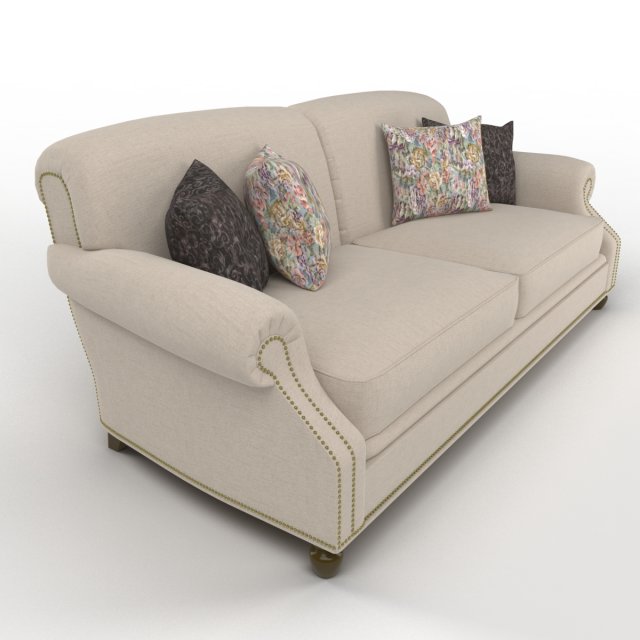 Fabric sofa 02 3D Model