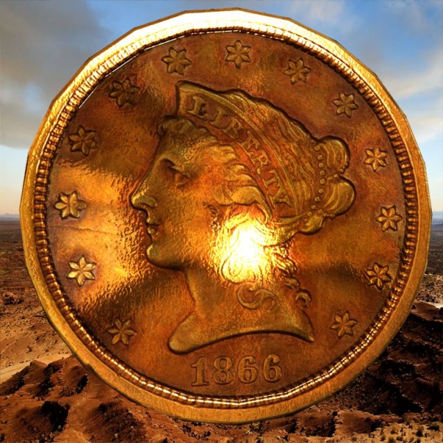 Pld american coin 3D Model