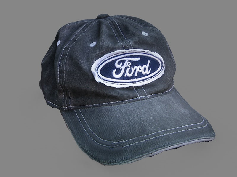 Baseball Cap Ford (Photoscan) 3D Model