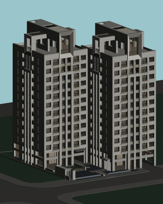 City planning – office building 007 3D Model