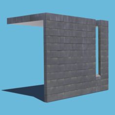 Metal Tiled Wall 3D Model