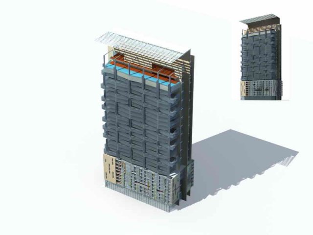 City – multi-storey commercial office building 167 3D Model