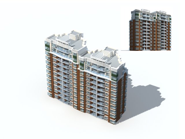 City construction – large real estate residences 85 3D Model