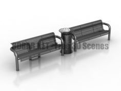 Bench urn 3D Collection
