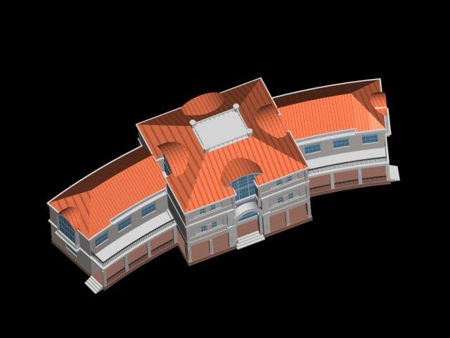 Urban architecture – school office villas 121 3D Model