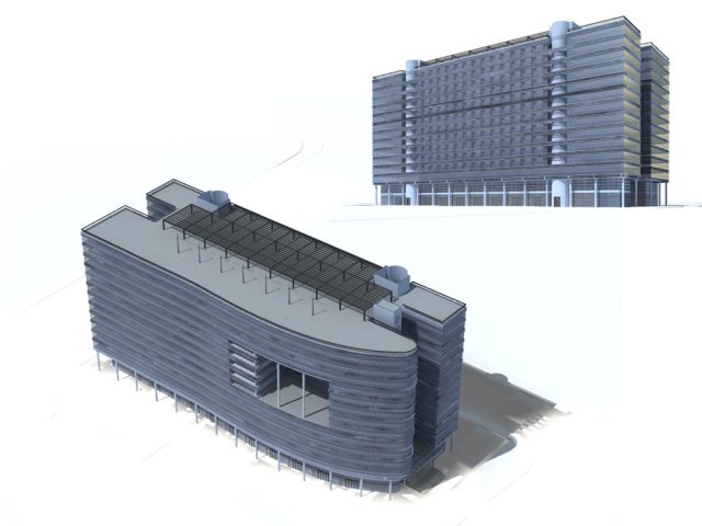 City – high-rise office 90 3D Model