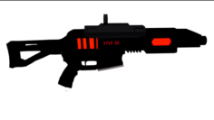 Sci-fi gun 3D Model