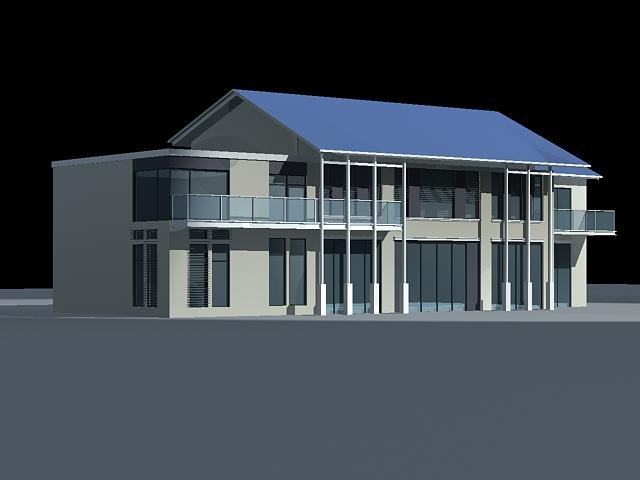 Urban architecture – school office villas 17 3D Model