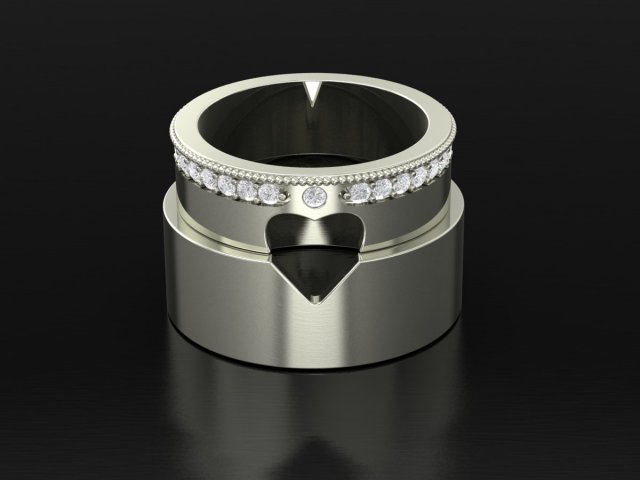 Uniq Wedding Bands 3D Model