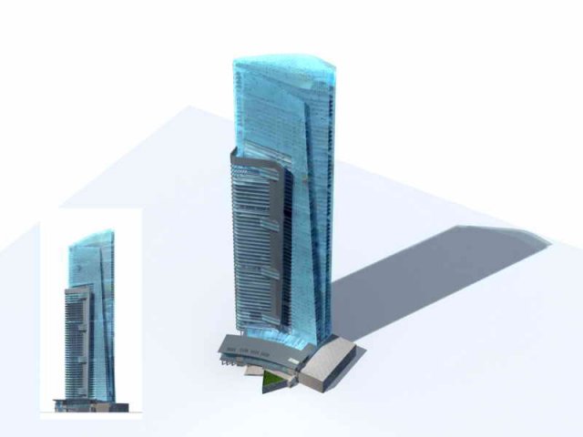 City – multi-storey commercial office building 141 3D Model