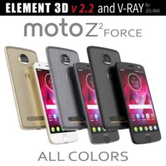 Moto Z2 Force ALL COLORS 3D Model