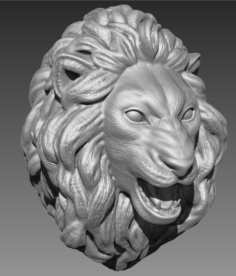 The head of a lion 3D print model 3D Model