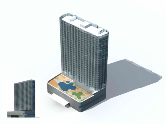 City – multi-storey commercial office building 176 3D Model