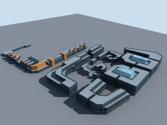 Urban planning – commercial buildings 171 3D Model