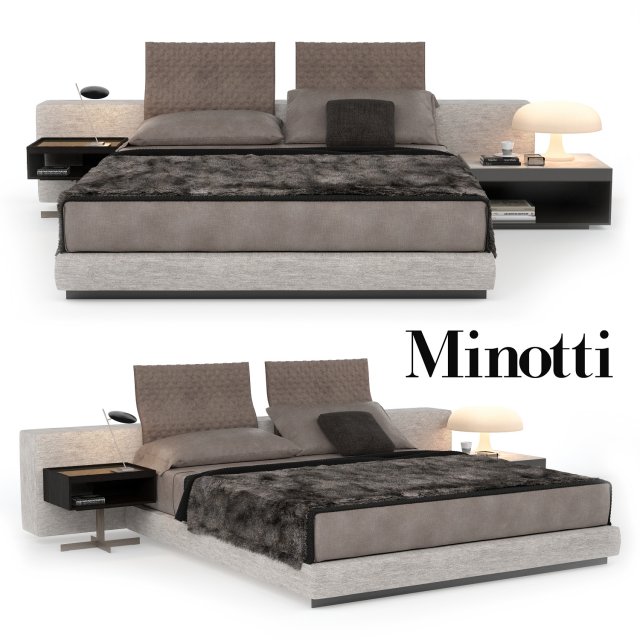 Minotti Bed Yang 3D Model