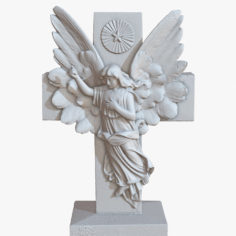 Sculpture Angel On Cross 1M Raw Scan 3D Model