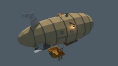 Low Poly Zeppelin 3D Model