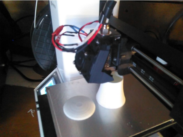 Monoprice Select Mini E3D 30mm single fan hotend and nozzle cooling 3D Print Model