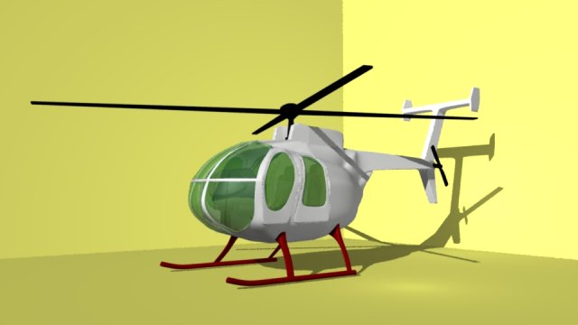 Travel Helicopter 3D Model