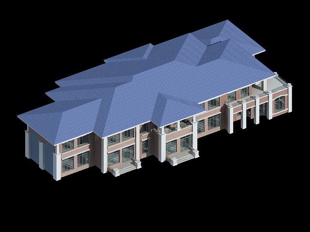 Urban architecture – school office villas 10 3D Model