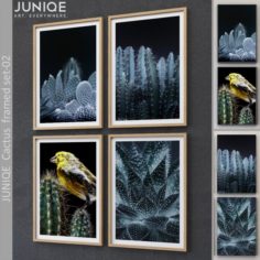 JUNIQE Cactus framed set-02 3D Model