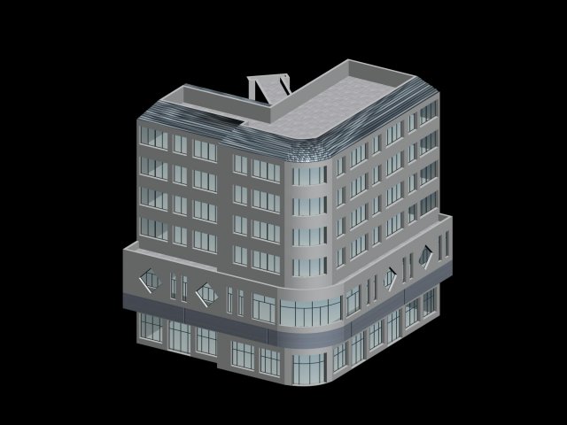 Urban planning – commercial buildings 8 3D Model