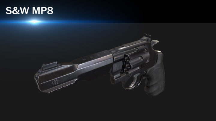 S and W R8 Revolver 3D Model