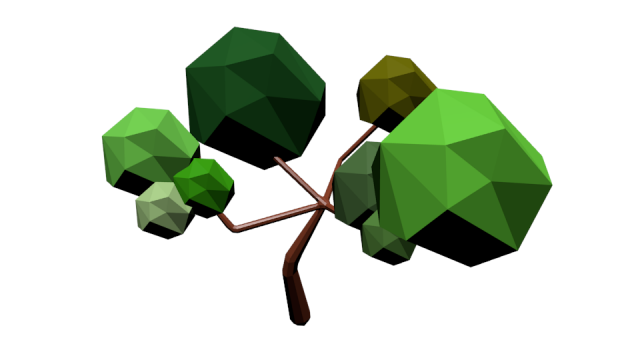 Low Poly Simple Tree 3D Model