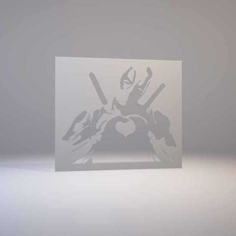 Deadpool – Stencil – Heart 3D Print Model