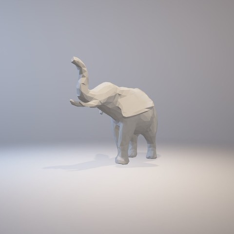 Low poly – Elephant 3D Print Model