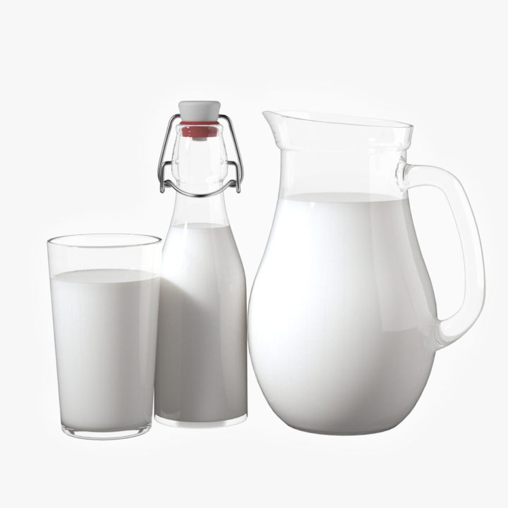 Milk Bottles 3D Model