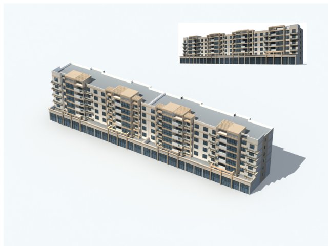 City construction – large real estate residences 98 3D Model