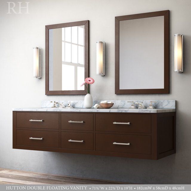 HUTTON DOUBLE FLOATING VANITY 3D Model