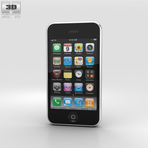 Apple iPhone 3G Black 3D Model